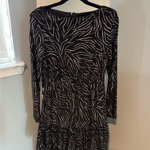 Marina Black Shimmer Cocktail Dress Size 6